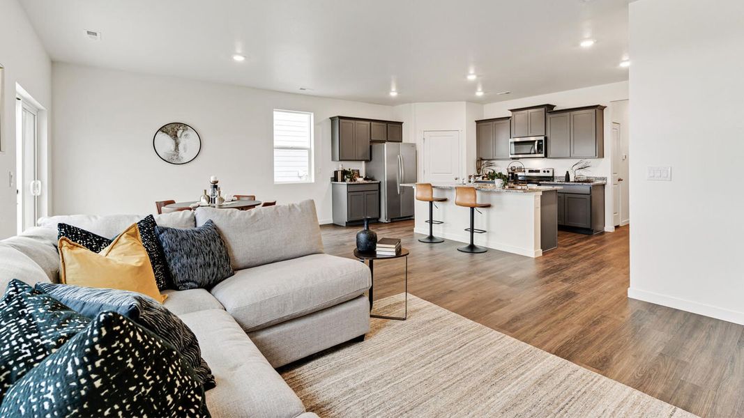 Representative furnished interior of a home built from the NEWCASTLE by D.R. Horton in Tailholt, Severance (Image 7).