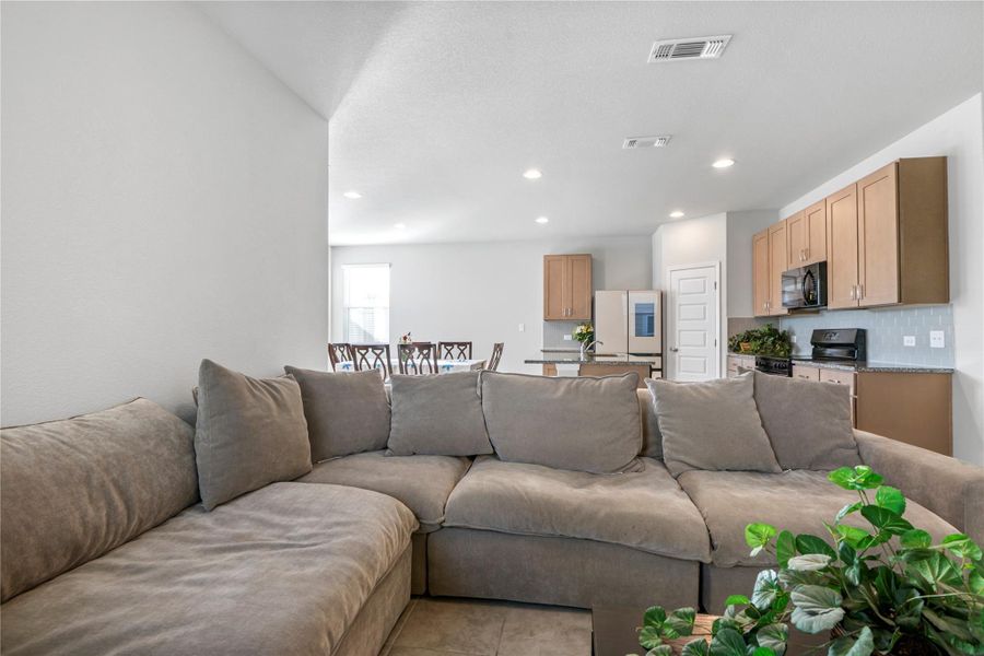 Living area featuring recessed lighting Living area featuring recessed lighting