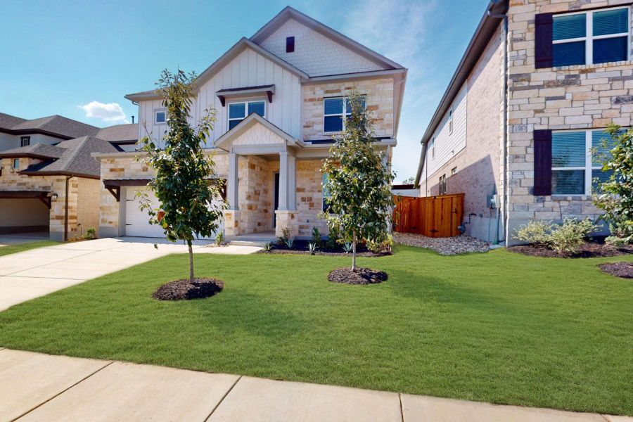 Exterior details and patio area of a home in Edgewood, Leander (Image 3). Exterior details and patio area of a home in Edgewood, Leander (Image 3).