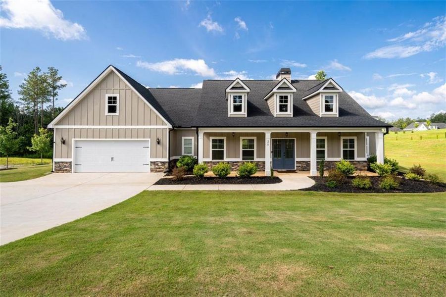 Front exterior of a new home in , Newnan, GA, highlighting curb appeal (Image 24).
