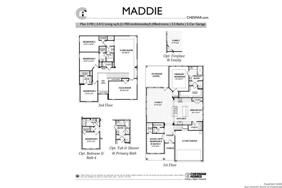 2D floor plan layout of this home in Buffalo Crossing – New Phase Now Preselling, Cibolo, TX (Image 2). 2D floor plan layout of this home in Buffalo Crossing – New Phase Now Preselling, Cibolo, TX (Image 2).
