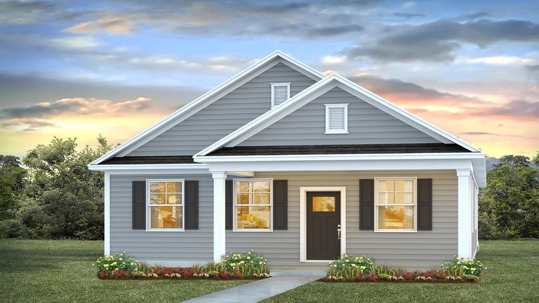 Representative exterior photo of a completed home built from the Belmar by D.R. Horton in Altama, Brunswick, GA (Image 1).