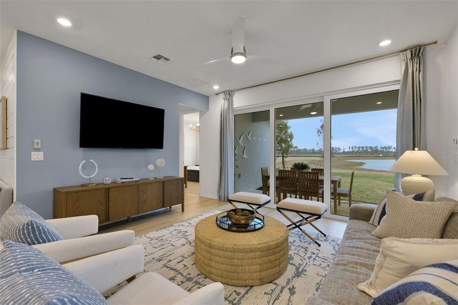 Furnished interior view inside a new home in Creekside Run at Babcock Ranch, Punta Gorda (Image 31).