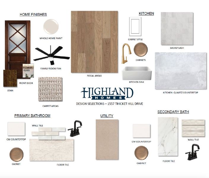 Sample of building materials used in homes in Thompson Farms, Van Alstyne (Image 48).