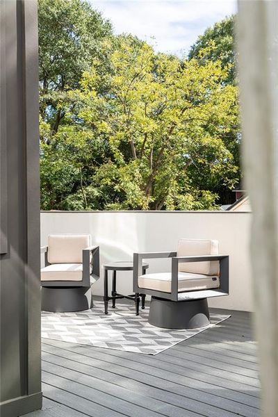 Exterior details and patio area of a home in , Atlanta (Image 42).