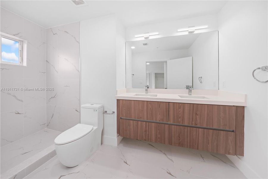 Furnished interior view inside a new home in , Miami (Image 11).