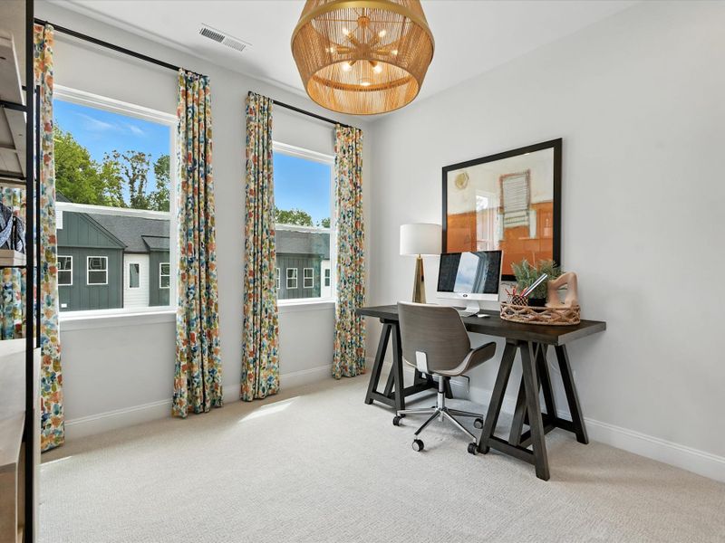 Representative furnished interior of a home built from the Beau by Tri Pointe Homes in Archer Row, Charlotte (Image 29).