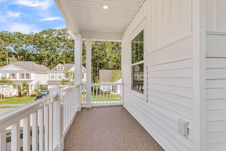 Exterior details and patio area of a home in Six Oaks, Summerville (Image 23).