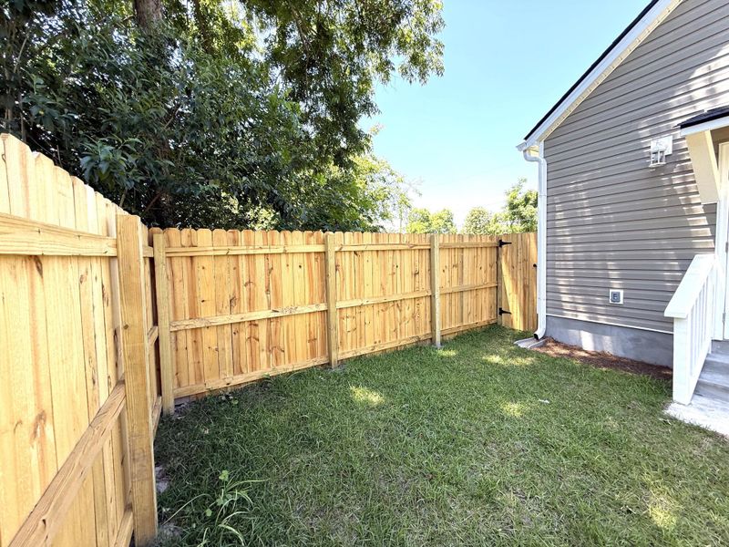 Exterior details and patio area of a home in , North Charleston (Image 14). Exterior details and patio area of a home in , North Charleston (Image 14).