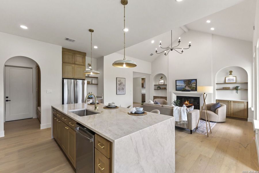 Furnished interior view inside a new home in , Blanco (Image 11). Furnished interior view inside a new home in , Blanco (Image 11).