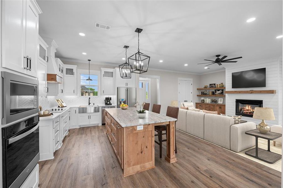 Furnished interior view inside a new home in , Point (Image 14).
