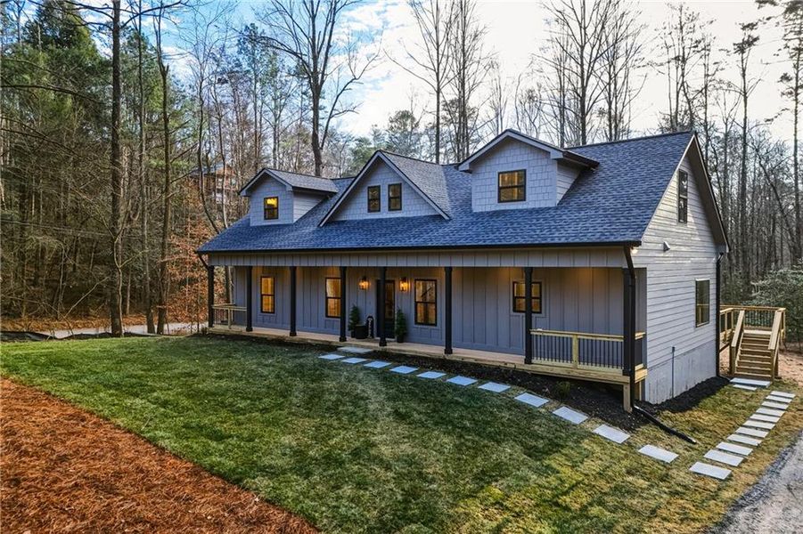 Exterior details and patio area of a home in , Ellijay (Image 27).