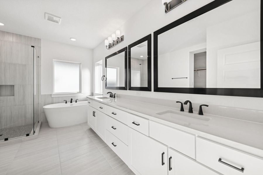 Furnished interior view inside a new home in Easthaven at Bridgeland Central - Vision Collection, Cypress (Image 10). Furnished interior view inside a new home in Easthaven at Bridgeland Central - Vision Collection, Cypress (Image 10).