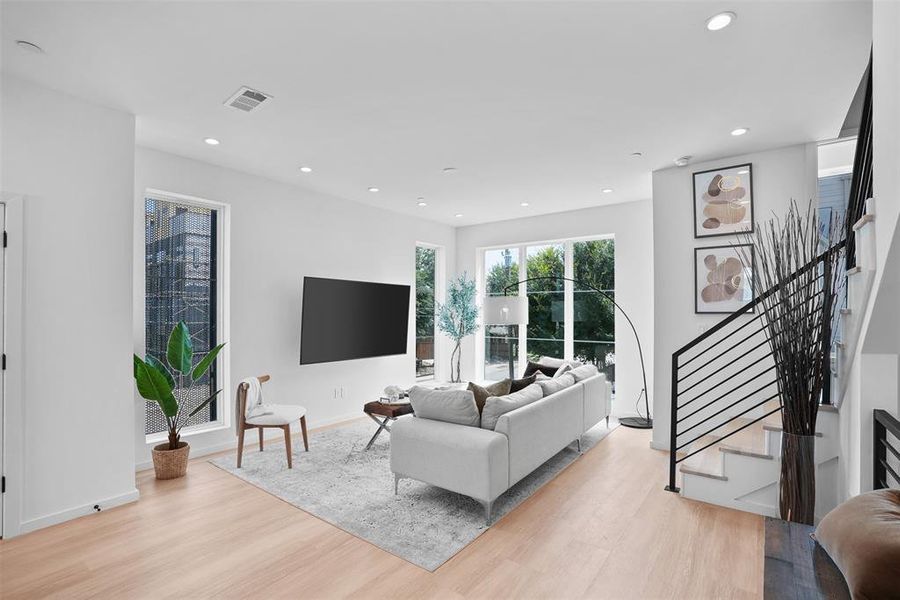 Furnished interior view inside a new home in , Dallas (Image 28).