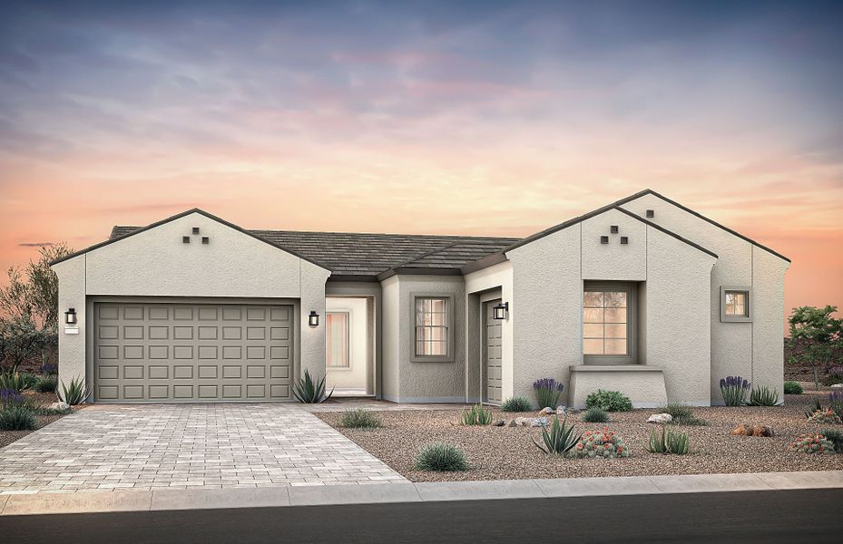 Representative exterior photo of a completed home built from the Catalina by Pulte Homes in Saguaro Reserve - Majesty, Marana, AZ (Image 19).