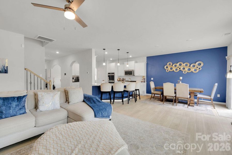 Furnished interior view inside a new home in Falls Cove at Lake Norman, Troutman (Image 14).