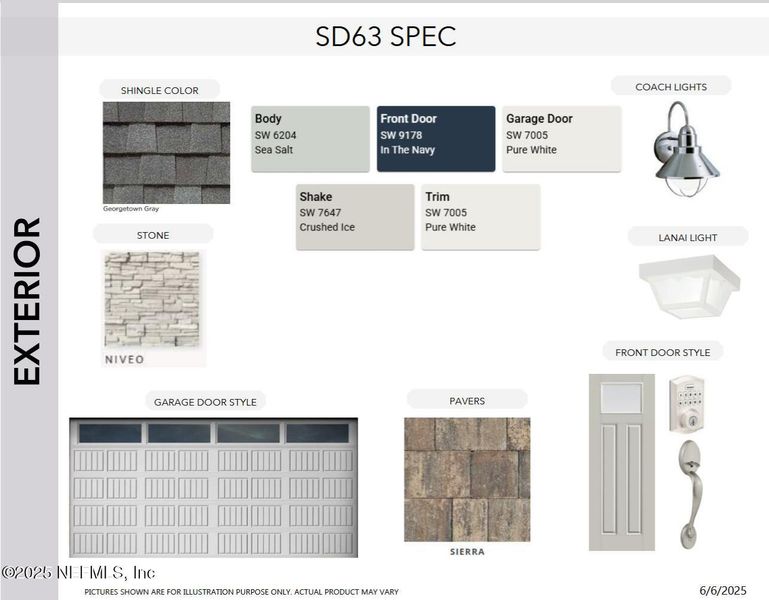 Sample of building materials used in homes in SilverLeaf, St. Augustine (Image 19).