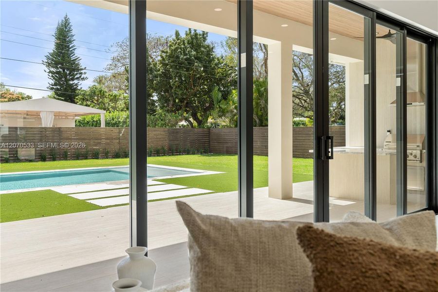 Exterior details and patio area of a home in , Miami (Image 30). Exterior details and patio area of a home in , Miami (Image 30).