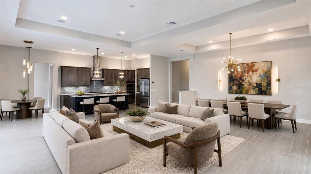 Furnished interior view inside a new home in Shellstone at Waterside, Sarasota (Image 10). Furnished interior view inside a new home in Shellstone at Waterside, Sarasota (Image 10).