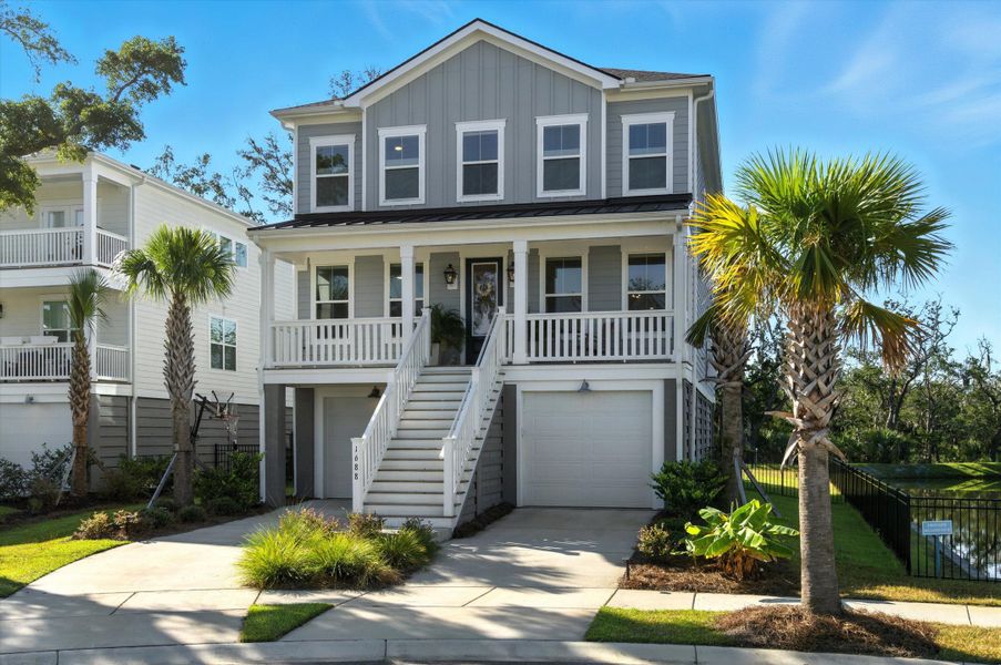 Front exterior of a new home in , Mount Pleasant, SC, highlighting curb appeal (Image 18).