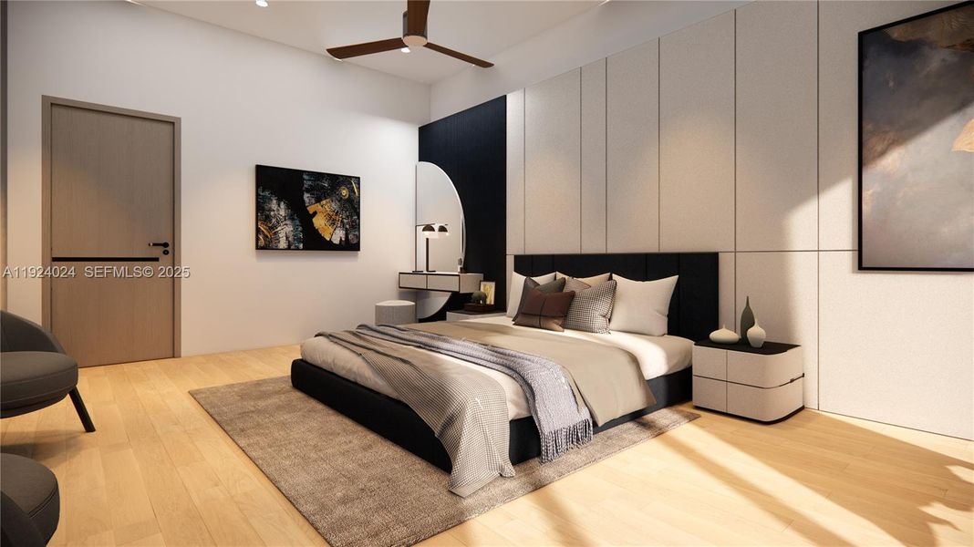 Furnished interior view inside a new home in , Miami (Image 6).