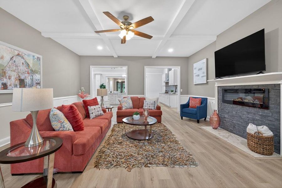 Furnished interior view inside a new home in , Oxford (Image 55).