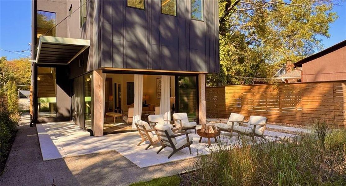 Exterior details and patio area of a home in , Atlanta (Image 4).