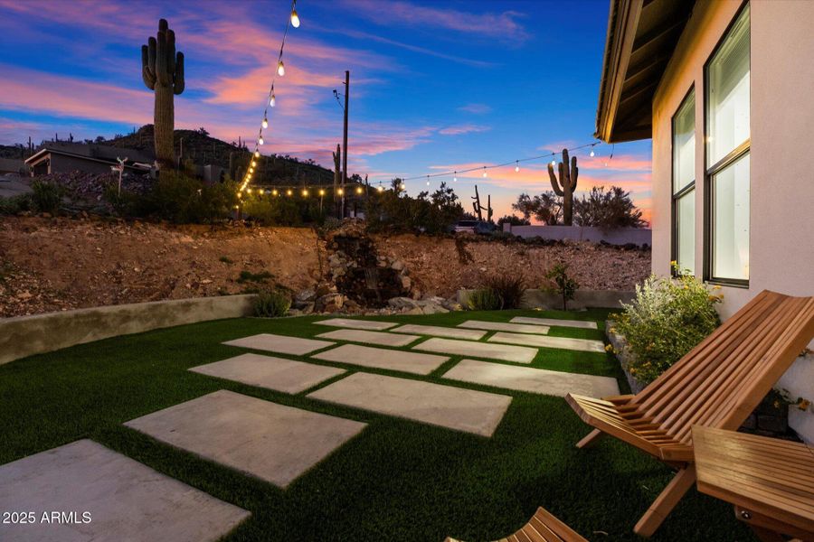 Front Yard water feature / patio Front Yard water feature / patio