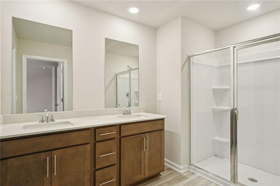 Furnished interior view inside a new home in Avalon - Vista Series, Conyers (Image 11). Furnished interior view inside a new home in Avalon - Vista Series, Conyers (Image 11).