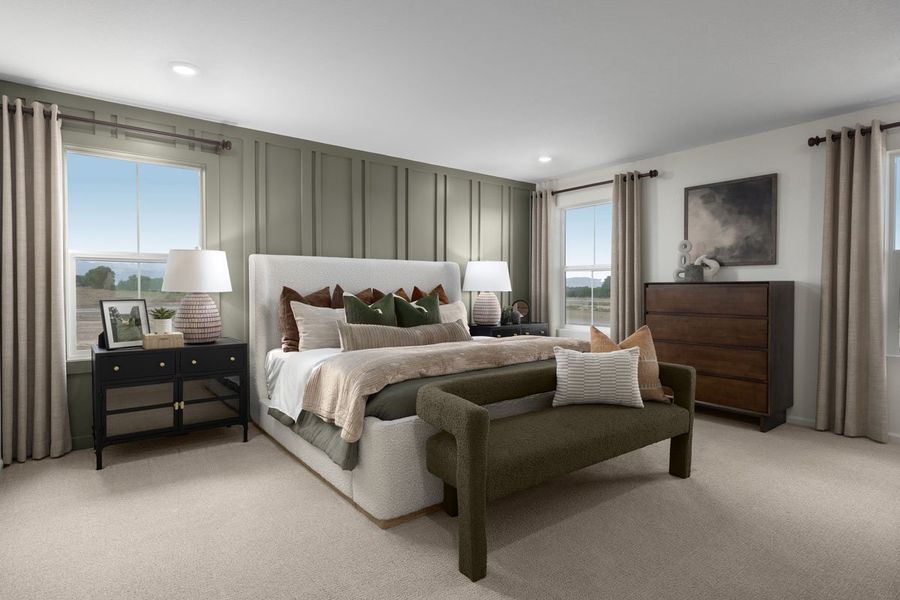 Representative furnished interior of a home built from the 2651 Modeled by KB Home in The Nest Reserve at Canyon Creek, Erie (Image 6).