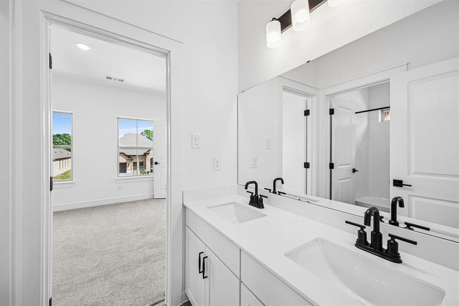 Furnished interior view inside a new home in Sterling Greene, Arlington (Image 16). Furnished interior view inside a new home in Sterling Greene, Arlington (Image 16).