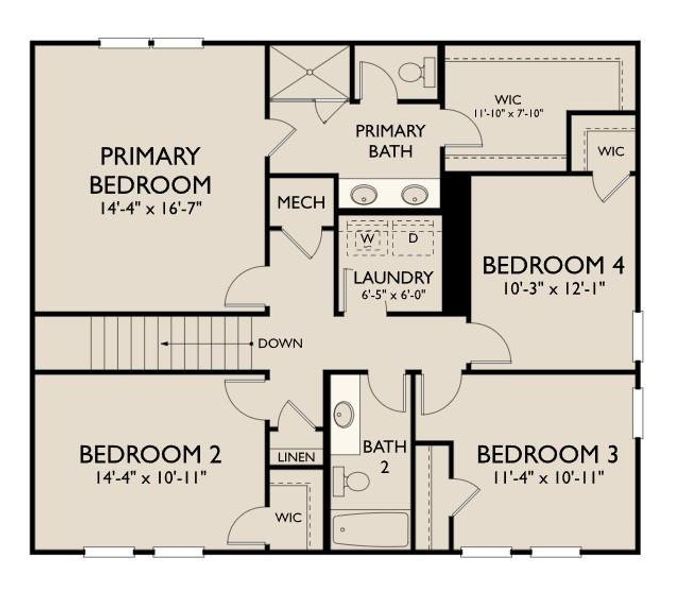 2D floor plan layout of this home in Langston Reserve, Cartersville, GA (Image 6). 2D floor plan layout of this home in Langston Reserve, Cartersville, GA (Image 6).