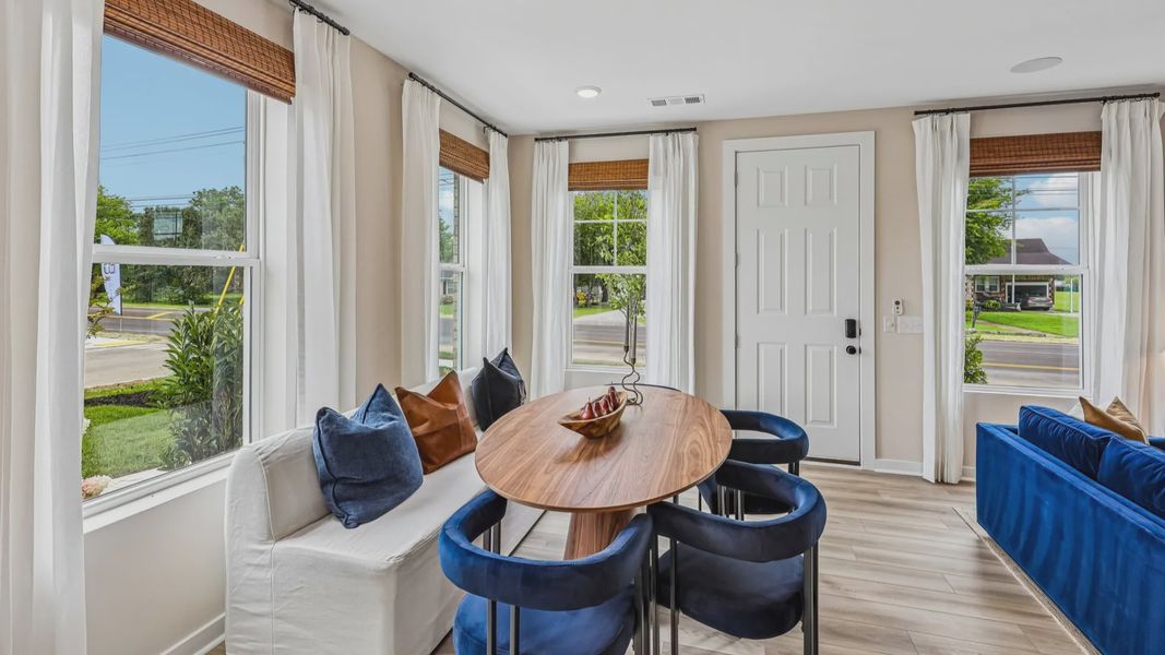 Dining area with access to front entry