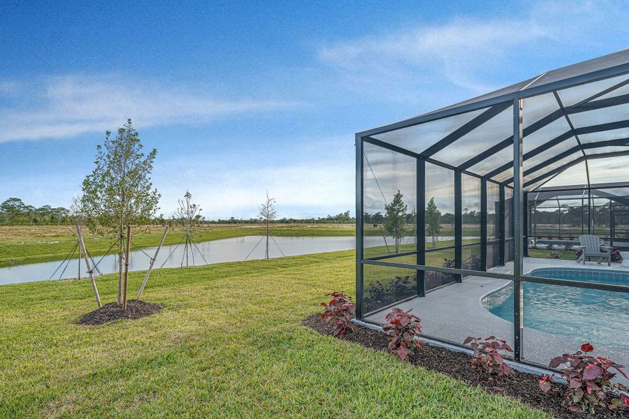 2D floor plan layout for the Cordella Jem by GHO Homes in High Pointe, Vero Beach, FL (Image 41).