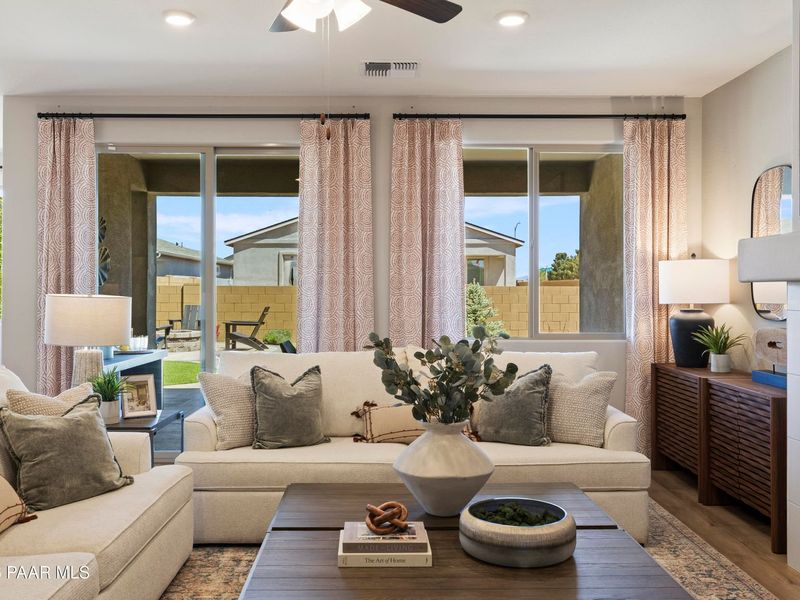 Furnished interior view inside a new home in North Ridge at Pronghorn Ranch, Prescott Valley (Image 17). Furnished interior view inside a new home in North Ridge at Pronghorn Ranch, Prescott Valley (Image 17).