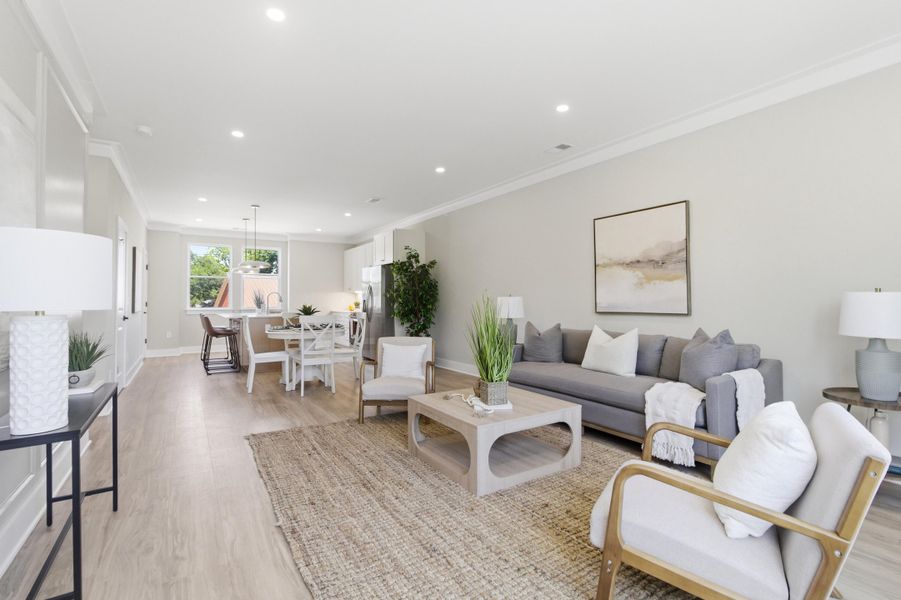 Furnished interior view inside a new home in , Charleston (Image 14).