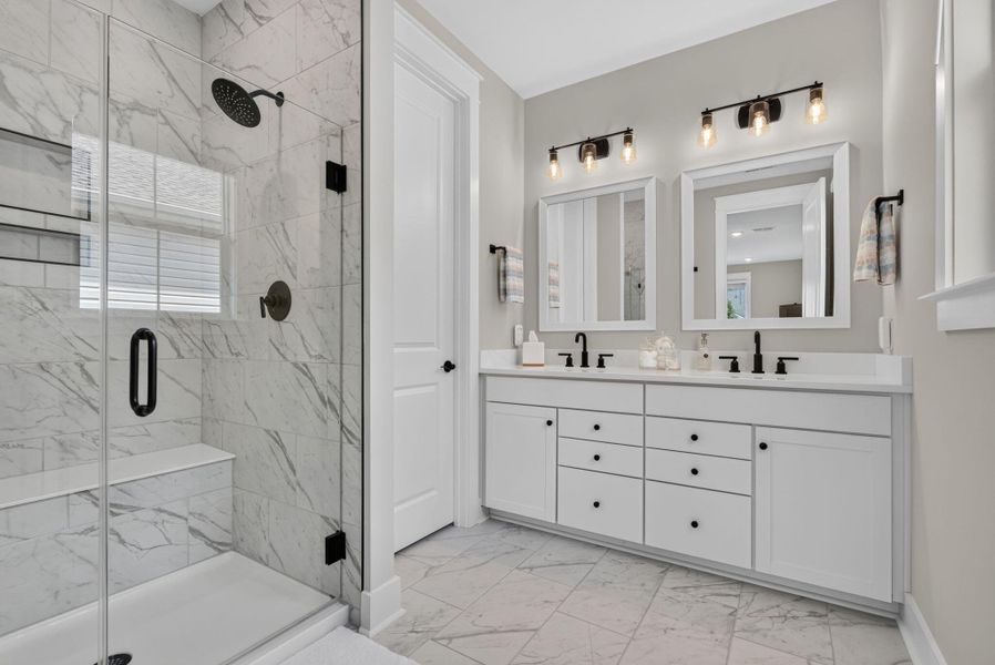Furnished interior view inside a new home in K. Hovnanian's® Four Seasons at Lakes of Cane Bay, Summerville (Image 44).