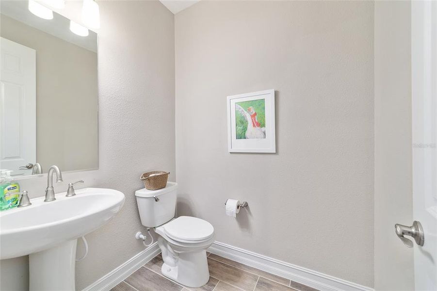 Separate half bath