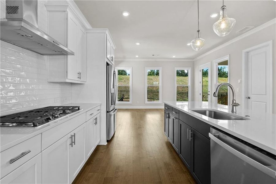 Furnished interior view inside a new home in Palisades Single Family, Cumming (Image 8).