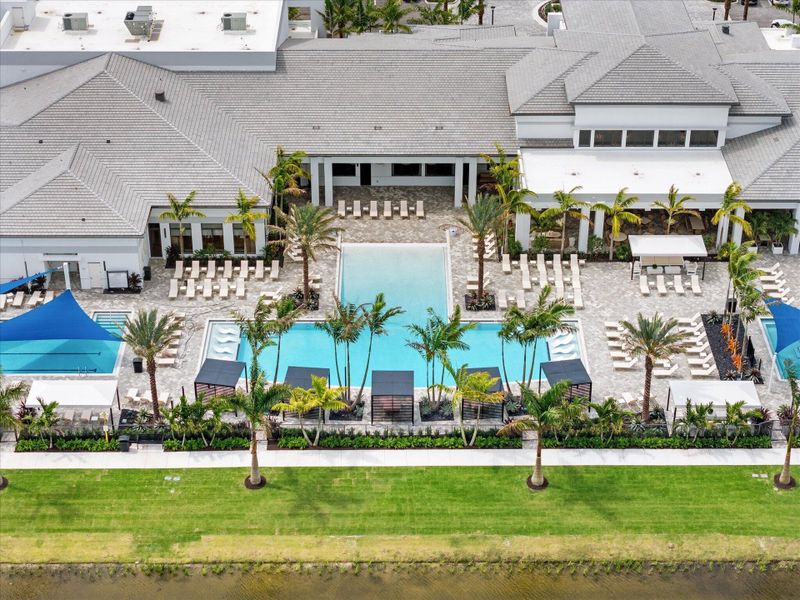 Aerial Clubhouse + Pool