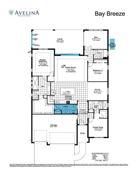 2D floor plan layout of this home in Avelina, Venice, FL (Image 4).