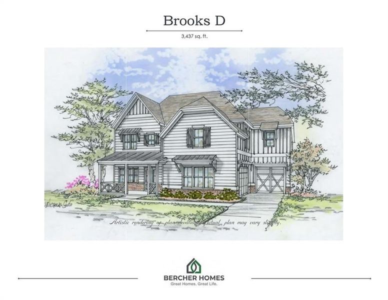 Front exterior of a new home in , Acworth, GA, highlighting curb appeal (Image 14).