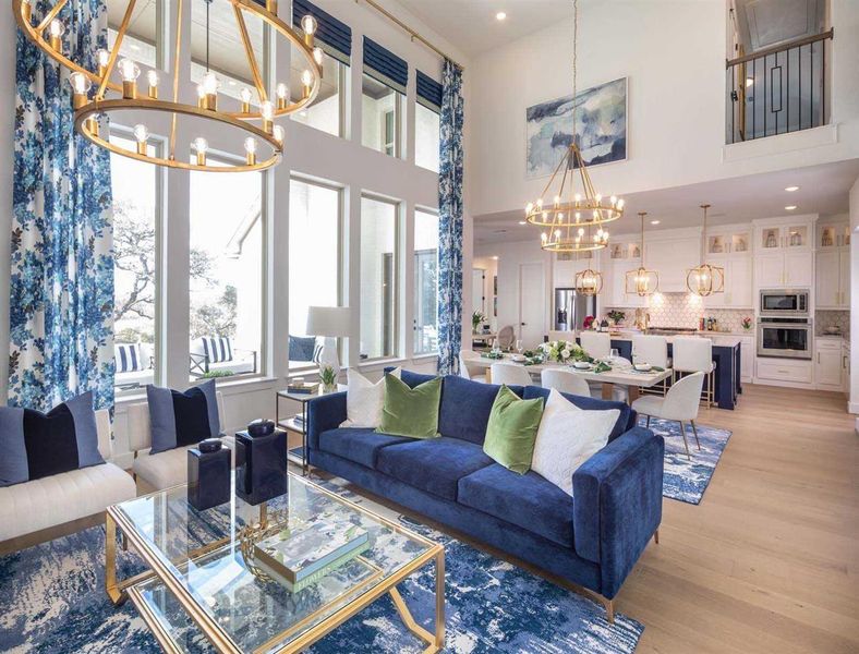 Furnished interior view inside a new home in Palmera Ridge: 70ft. lots, Leander (Image 6). Furnished interior view inside a new home in Palmera Ridge: 70ft. lots, Leander (Image 6).