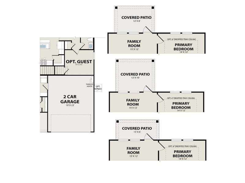 2D floor plan layout for the The Rio Grande I by Davidson Homes LLC in Lakes at Black Oak, Magnolia, TX (Image 5). 2D floor plan layout for the The Rio Grande I by Davidson Homes LLC in Lakes at Black Oak, Magnolia, TX (Image 5).