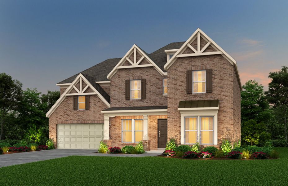 Representative exterior photo of a completed home built from the Woodward by Pulte Homes in Briar Creek, Atlanta, GA (Image 21).