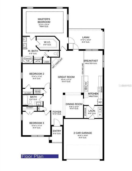 2D floor plan layout of this home in Aviary at Rutland Ranch, Parrish, FL (Image 4).