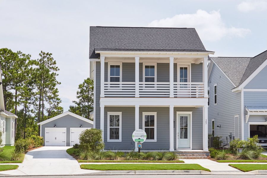 Representative exterior photo of a completed home built from the Rutledge by Homes by Dickerson in Nexton, Summerville, SC (Image 14). Representative exterior photo of a completed home built from the Rutledge by Homes by Dickerson in Nexton, Summerville, SC (Image 14).