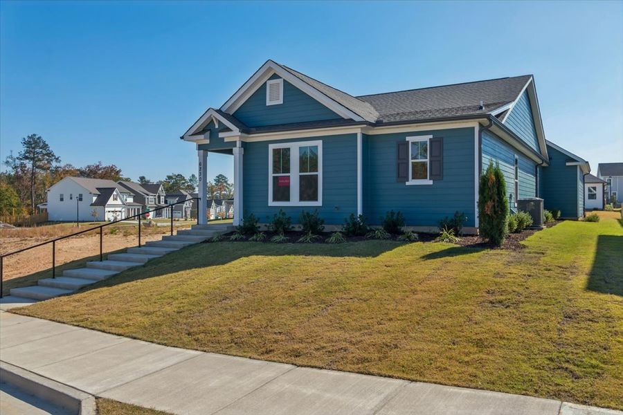 Front exterior of a new home in Tillery Park, Grovetown, GA, highlighting curb appeal (Image 17).