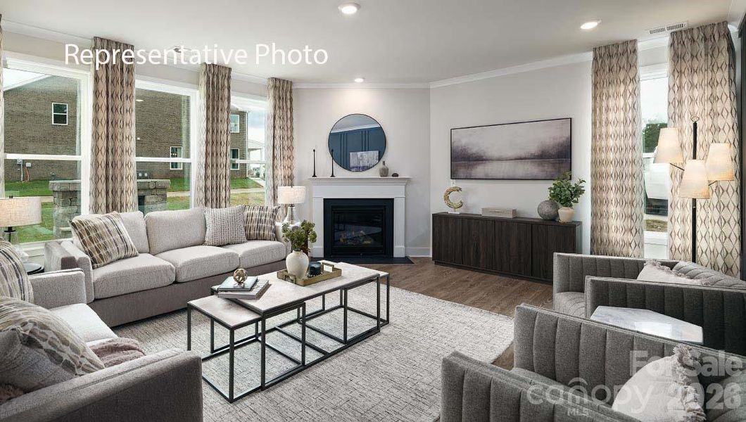 Furnished interior view inside a new home in Sanctuary at Southgate, Indian Trail (Image 14).