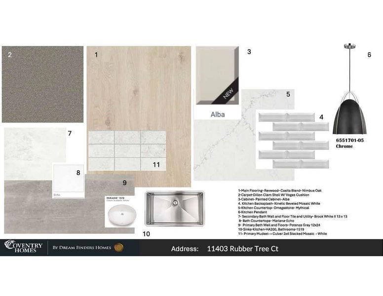 Sample of building materials used in homes in Bridgeland, Cypress (Image 4). Sample of building materials used in homes in Bridgeland, Cypress (Image 4).